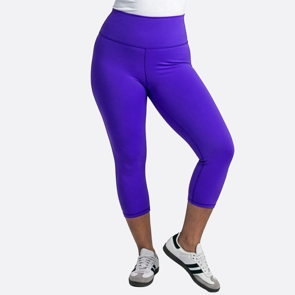Fabletics Electric Purple Capri M/L 0X 10 High-Waisted Leggings 7/8 Yoga Pants